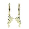 Paar Ohrhänger OSTSEE-SCHMUCK "Ostsee-Schmuck Ohrhänger Delphinpaar Ohrhänger Delphinpaar", gelb, Ohrringe, Damen, 25 x 6mm, Gelbgold 333