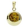 Ketten-Anhänger OSTSEE-SCHMUCK "Ostsee-Schmuck Anhänger Alina 12 mm Anhänger Alina 12 mm", gelb, Schmuckanhänger, Damen, 22 x 12mm, Silber 925 (Sterlingsilber), 2.2 g