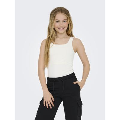 Tanktop KIDS ONLY "KOGEA S/L 2-WAYS TOP JRS NOOS", Damen, Gr. 158 (164), rot (cloud dancer), Jersey, Obermaterial: 94% Polyamid, 6% Elasthan, unifarben, modisch, regular fit hüftbedeckend, Rundhals, ohne Ärmel, Tops, in cleaner Optik Image