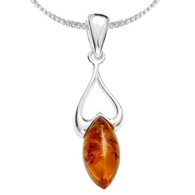 Kette mit Anhänger OSTSEE-SCHMUCK "Ostsee-Schmuck Kette mit Anhänger Charlotte" Gr. 42, silber (silberfarben), Halsketten, Damen, 42cm, Silber 925 (Sterlingsilber), L: 42cm Image