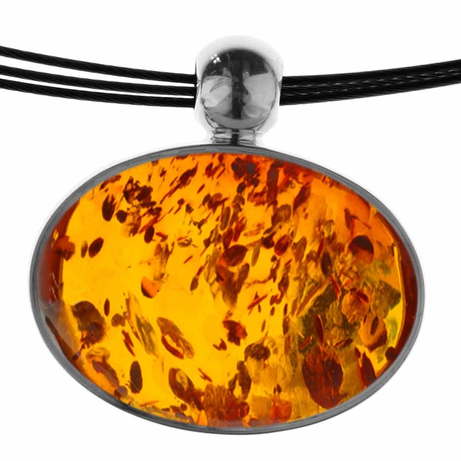 Collier OSTSEE-SCHMUCK "Ostsee-Schmuck Collier Classic 18 x 13 mm" Gr. 42, silber, Halsketten, Damen, 42cm, Silber 925 (Sterlingsilber), L: 42, Collier