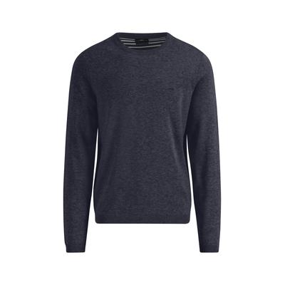 Strickpullover FYNCH-HATTON, Herren, Gr. XL, blau (navy), Strick, Obermaterial: 100% Baumwolle, unifarben, casual, regular fit taillenbedeckt, Rundhals, Langarm gerader Abschluss, Pullover, mit Logo Stickerei Image