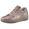 Plateausneaker WALDLÄUFER "H-LIVIA", Damen, Gr. 9 (43), braun (bronzefarben), Nubukleder, Nappaleder, metallic, sportlich, Schuhe, Schnürschuh, Halbschuh, Bequemschuh mit herausnehmbarem Lederfiußbett