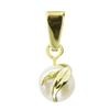 Ketten-Anhänger OSTSEE-SCHMUCK "Ostsee-Schmuck Anhänger Iris Anhänger Iris", gelb, Schmuckanhänger, Damen, 17 x 7mm, Gelbgold 333, 0.7 g