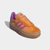 Sneaker ADIDAS ORIGINALS "GAZELLE BOLD E", Gr. 42, flash orange, lila burst, crew orange, Leder, Synthetik, sportlich, Schuhe