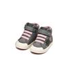 Lauflernschuh GEOX "B GISLI GIRL", Kinder, Gr. 22, grau (grau, pink), Synthetik, Textil, sportlich, Schuhe, Boots, Glitzerschuh mit Gummizug und Klett