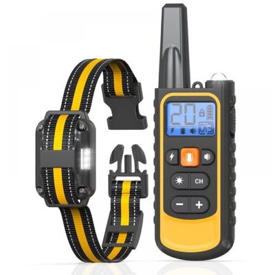 Ymyny - Hundetrainingshalsband, 2300 Meter Reichweite, 4 Modi Licht/Ton/Vibration/Elektroschock mit Image