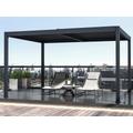 Casetta per terrazzo bioclimatica elettrica in Alluminio a lamelle orientabili 12 m² Antracite - AMADORA