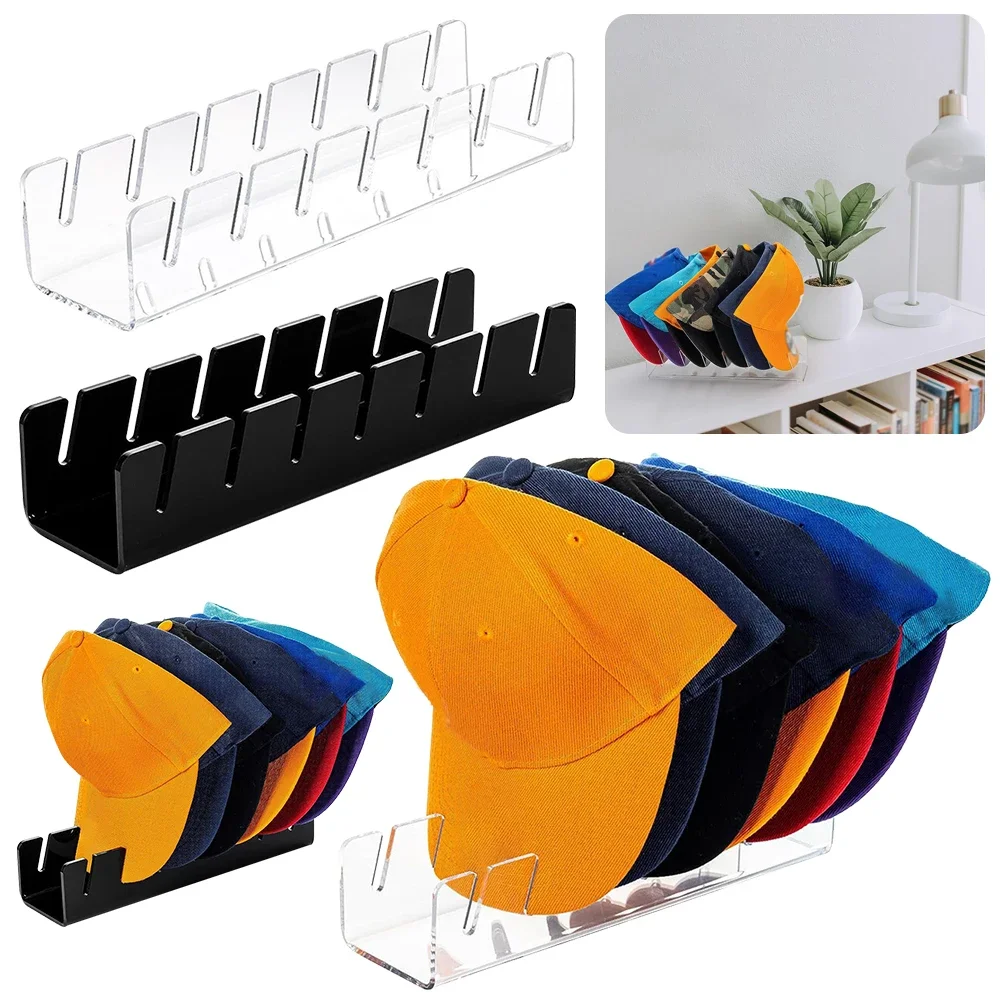 Hut halter für 7 Baseball mützen Acryl hut Veranstalter keine Installation Hut Aufbewahrung Display halter für Schlafzimmer Schrank Kommode