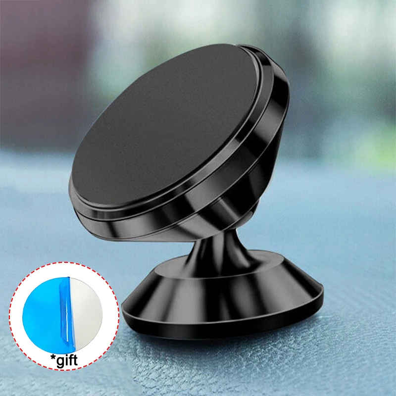 Supporto magnetico per telefono per auto Supporto per smartphone Supporto per clip Supporto magnetico Supporto per telefono per auto rotondo Supporto per GPS per iPhone 13 12 11