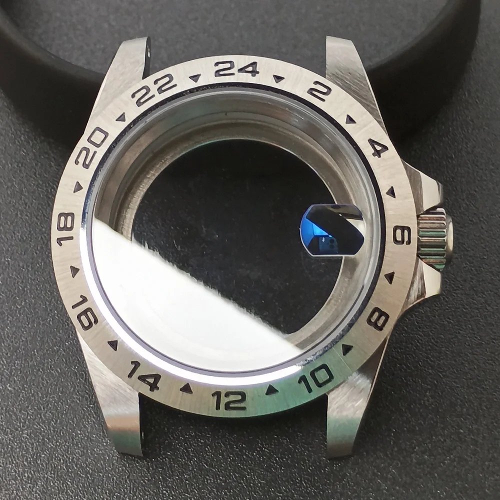 Hochwertiges silbriges Gehäuse 39,5 mm Uhren-Herrengehäuse FIT NH34 NH35 NH36 Uhrwerk Automtaic Watch Box Image