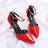 Damen Pumps neue Mode süße spitze Zehen Schnallen Riemen Stiletto Dame cool rot sexy Party High Heels Frühling Herbst Freizeit schuhe