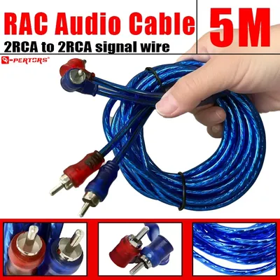Auto Verstärker Kabel Installation Verkabelung RCA Jack Kupfer Draht Fahrzeug Digital Stereo Hallo-fi Audio RCA Stecker Kabel 16,5 ft