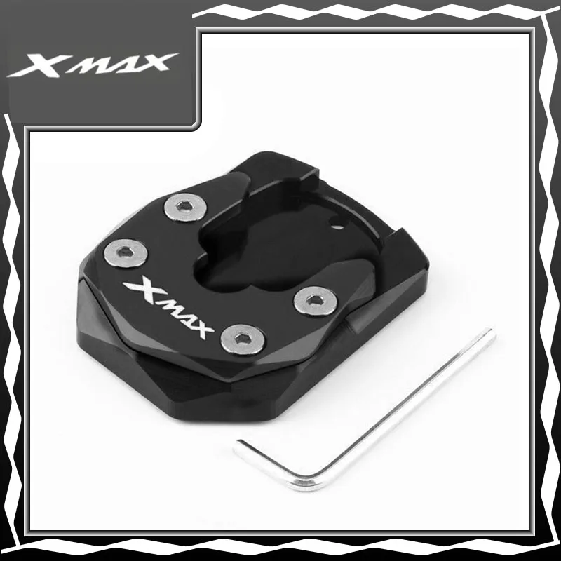 Moto CNC cavalletto piede cavalletto laterale estensione Pad piastra di supporto ingrandisci supporto adatto per XMAX300 XMAX X-MAX 125 250 300
