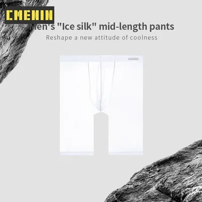 CMENIN Männer Unterwäsche Boxer Sexy Höschen Ultra-dünne Transparente Mesh männer Boxershorts Mann Unterhose Herren Lange Boxer Briefs Image