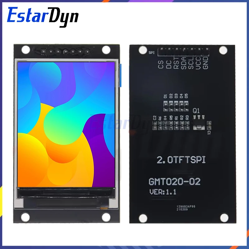 2,0-Zoll-TFT-Display OLED LCD-Laufwerk IC ST7789V 240RGBx320 Dot-Matrix SPI-Schnittstelle für Arduio Vollfarb-LCD-Anzeigemodul Image
