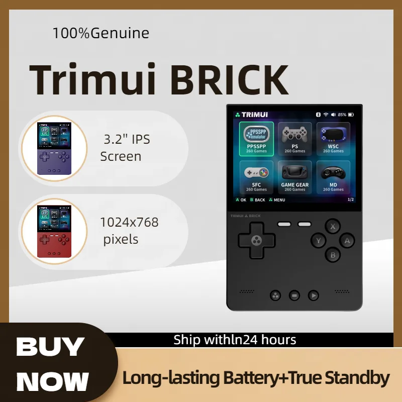 Trimui BRICK Handheld-Spielekonsolen 3,2'' IPS-Bildschirmemulator Linux-System Tragbare Retro-Videospiele