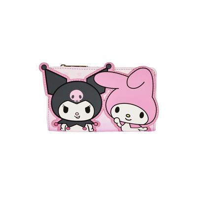 Women's Loungefly x Sanrio Hello Kitty My Melody and Kuromi Snap Wallet by Loungefly in Pink (Size ONE SIZE)