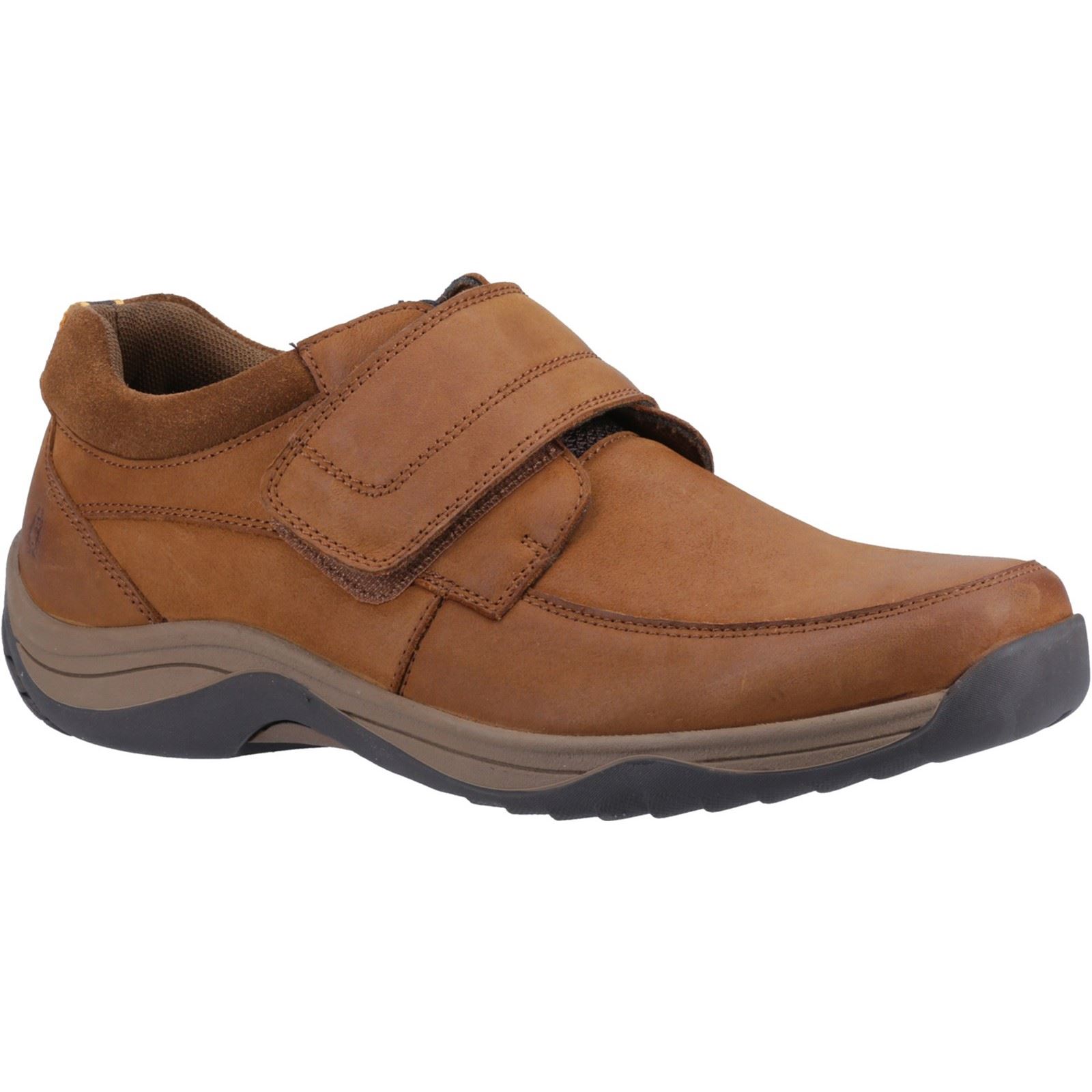 Hush Puppies Douglas Leder Herren Tan Nubuck Mokassins Schuhe
