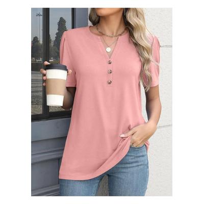 Damen T-Shirt mit ausgeschnittenem Kurzarm Image