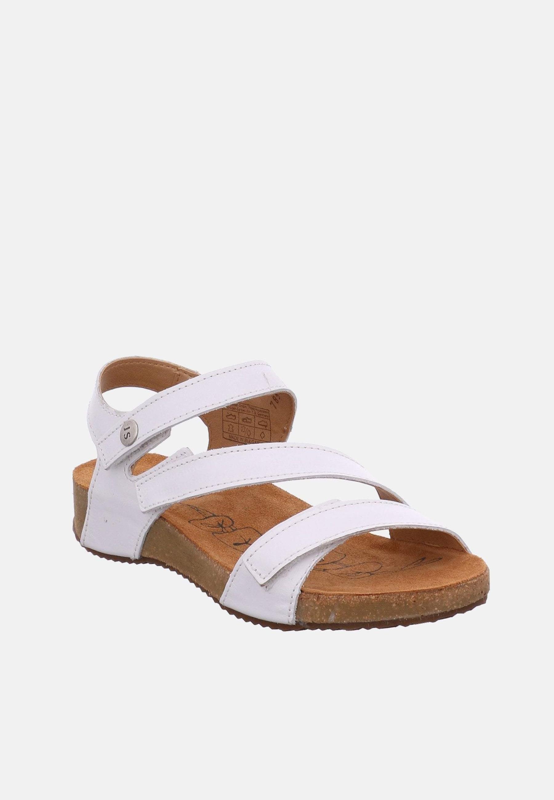 Josef Seibel Tonga 25 Weiß - Josef Seibel Weiße Leder Zehentrenner Damen Sandale