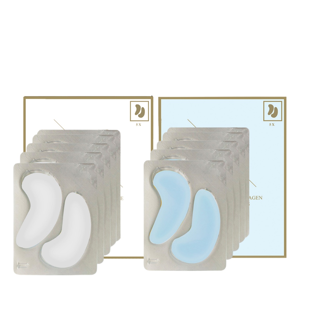 HYALURONSÄURE + KOLLAGEN HYDROGEL AUGENPADS 5 X 2 + DOPPELTES KOLLAGEN + ROSE HYDROGEL AUGENPADS 5 X 2 Image