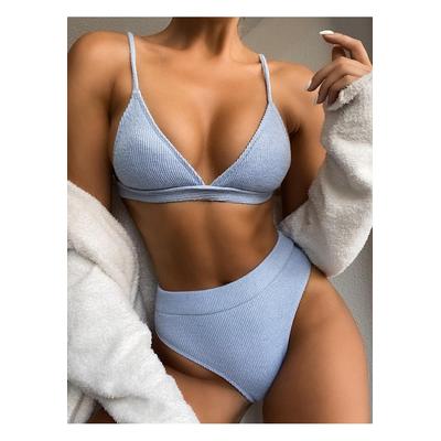 Damen-Bikini Set mit Spaghettiträgern und Rippstruktur Image