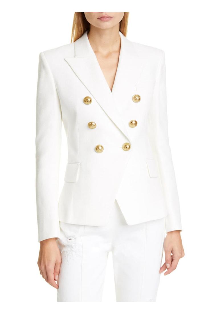 Damen Blazer mit Reverskragen und langen Ärmeln Image