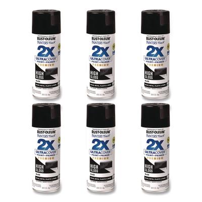 Rust-Oleum Painter's Touch 2X Ultra Cover Spray Paint, High Gloss Black, 12 oz Aerosol Can, 6/Carton (RST331172) Case of 6 Rust-Oleum® Paints