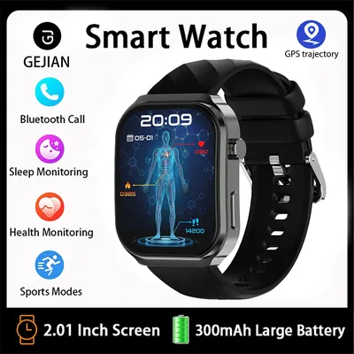 GEJIAN 2025, neue Smartwatch, Herzfrequenz, Bluetooth, Anruf, Sprachassistent, GPS, Sport, Flugbahn, wasserdichte Fitness-Smartwatches Image