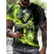 T-shirt a maniche corte da uomo T-shirt con stampa teschio 3D T-shirt girocollo T-shirt oversize estiva T-shirt hip-hop per uomo T-shirt di lusso