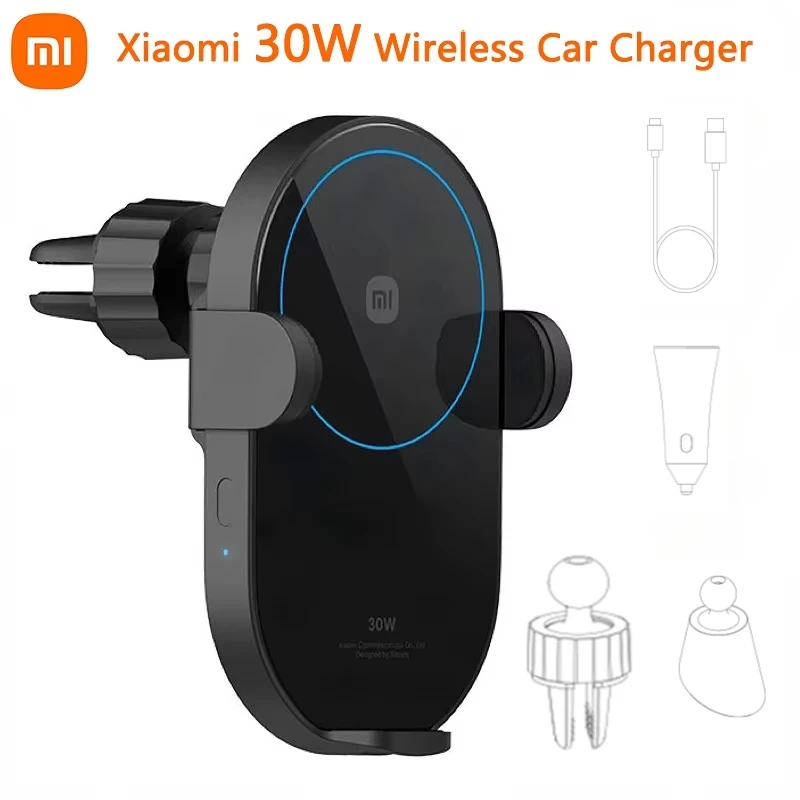 Xiaomi 30W Max Wireless Car Charger Wireless Fast Flash Charging Power-Off-Unterstützung Induktiver Erweiterungshalter Image