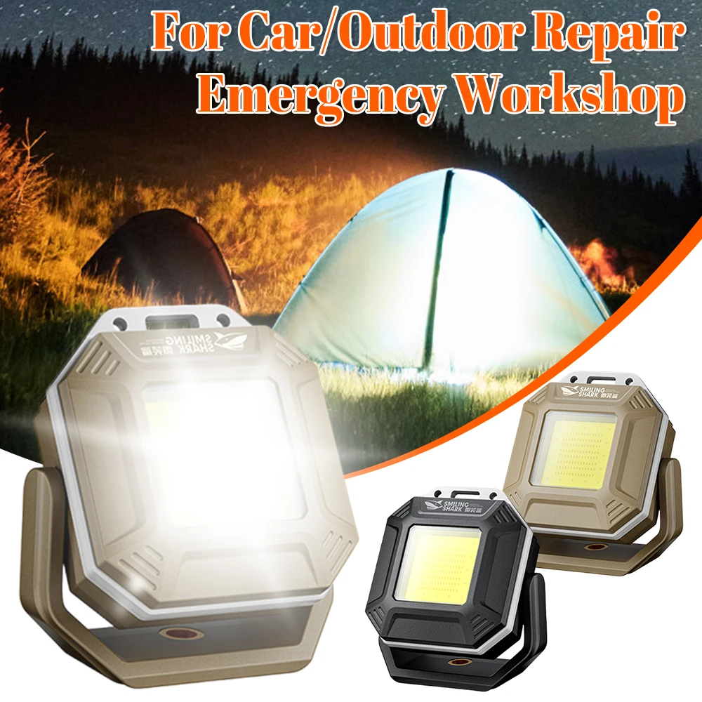 1/2 Stück COB-LED-Arbeitsleuchte, wiederaufladbare Taschenlampe, Inspektionsleuchte mit Magnetfuß, wasserdichte Taschenlampe für Outdoor-Camping