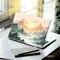 2PCS chinesische Tuschemalerei Laptop-Aufkleber, Landschaft wasserdichte PVC-Aufkleber für MacBook Computer Skin Vinyl-Aufkleber-Set