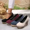 Herbst frauen Keil Casual Schuhe Outdoor Flache Plattform frauen Wanderschuhe Heißer Verkauf Slip-On frauen Schuhe große Größe 43
