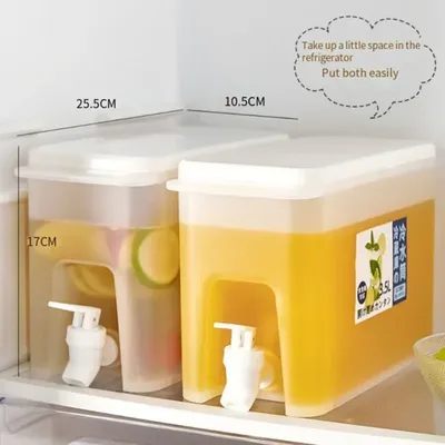 35L Fridge Juice Water Dispenser with Tap Cold Storage Kettle Large Capacity for Ice Beverages Refrigerator Jug
