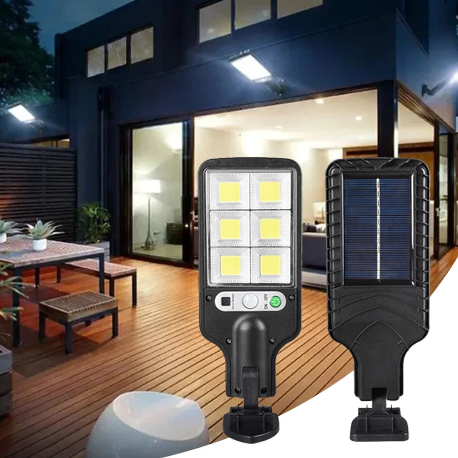 Solar-Straßenlaternen für den Außenbereich, wasserdicht, Solarlampe, Strahler, 3 Lichtmodi, PIR-Bewegungsmelder, Sicherheitslampe für Weg, Hof, Garten