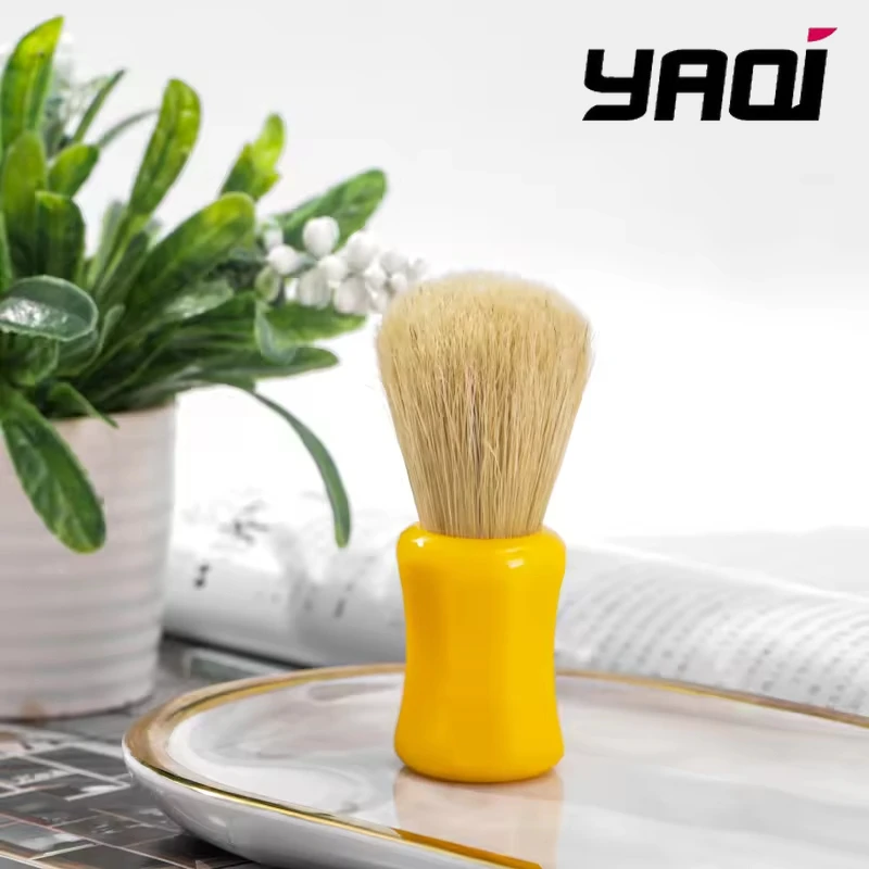 Nasser Rasierpinsel YAQI 22MM Joy Butterscotch Farbgriff Männer Nasborsten Rasierpinsel Sammlerstücke Geburtstagsgeschenk für Freund Image