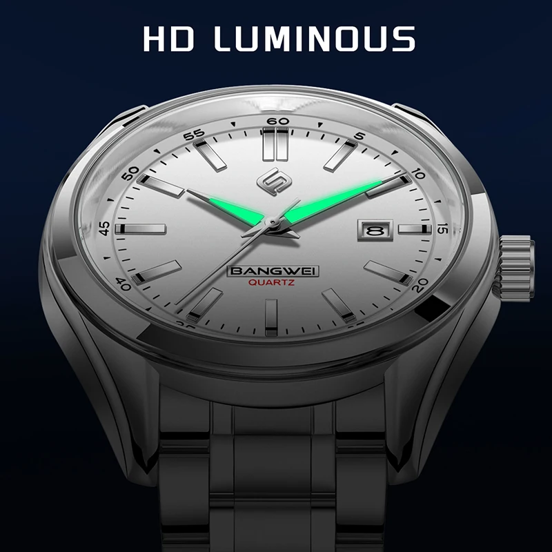 BANGWEI 2025 Neue Uhren Männer LIGE Marke Luxus Herren Uhr Mode Lässig 30 M Wasserdicht Leucht Datum Quarz Armbanduhren reloj Image