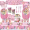 Rosa Blueyi Geburtstag Party Dekorationen Feier Party Geschirr Set Tasse Teller Serviette Baby Dusche Kind Party Favors Supplies