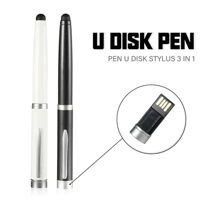 USB-Flash-Laufwerk, Touchscreen-Stift, USB-Stick, 64 GB, Schwarz, Speichergeräte, Metall-Memory Stick, kreatives Geschäftsgeschenk, Stift-Laufwerk, 32 GB Image