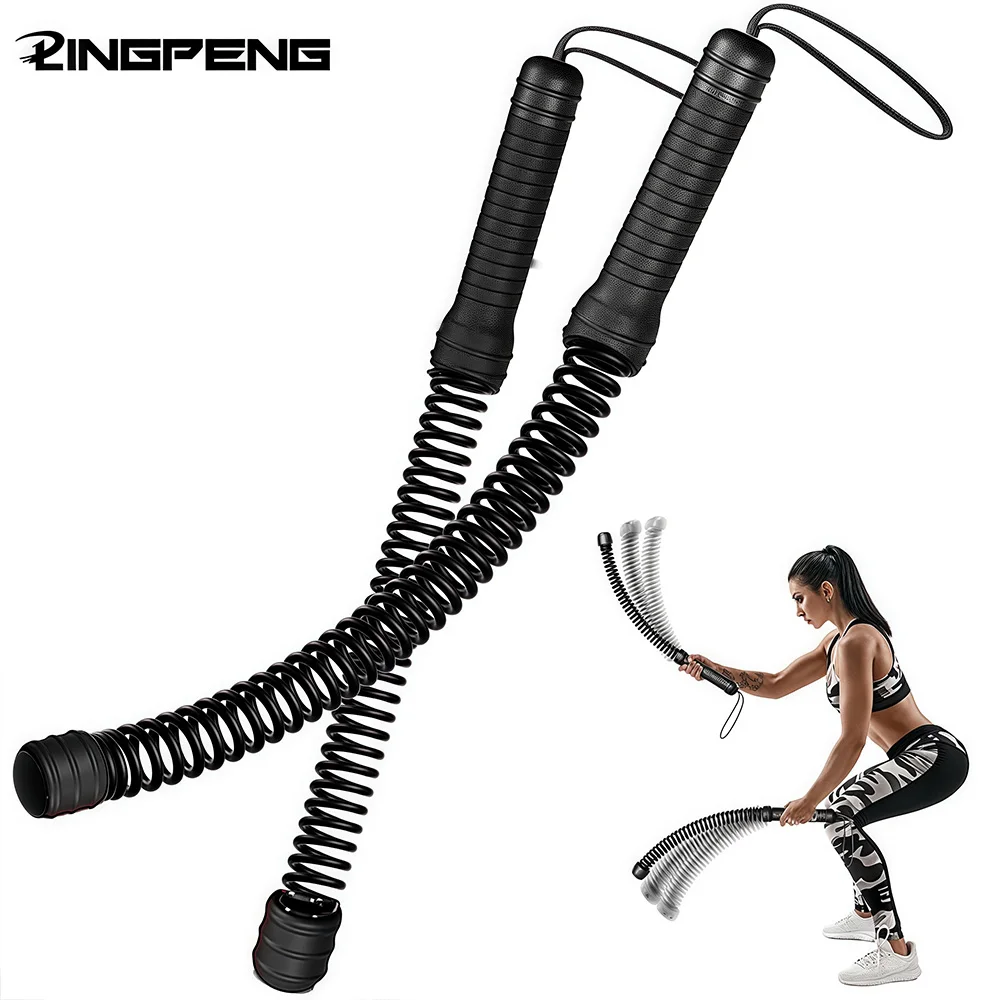2 Stück flexibler Feder-Arm-Krafttrainer, ergonomischer Bizeps-Trikeps-Stärker, tragbarer Arm-Krafttrainer für Fitness-Workout Image