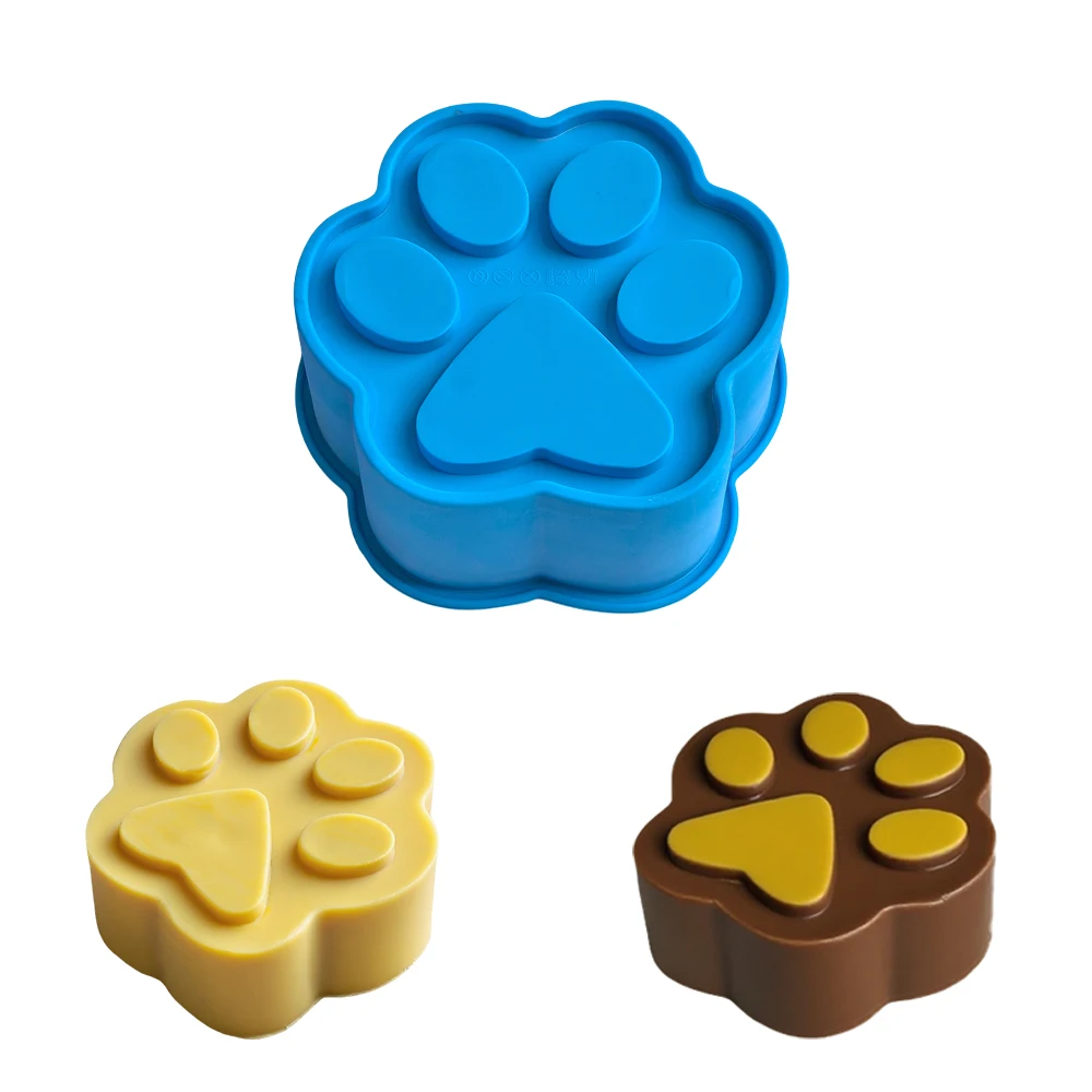 1 Stück Katzenpfotenform, Silikonform für Schokoladen-Creme-Kuchen, verwendet für DIY-Mousse-Kuchen, Desserts, Gebäck, Backformen Image
