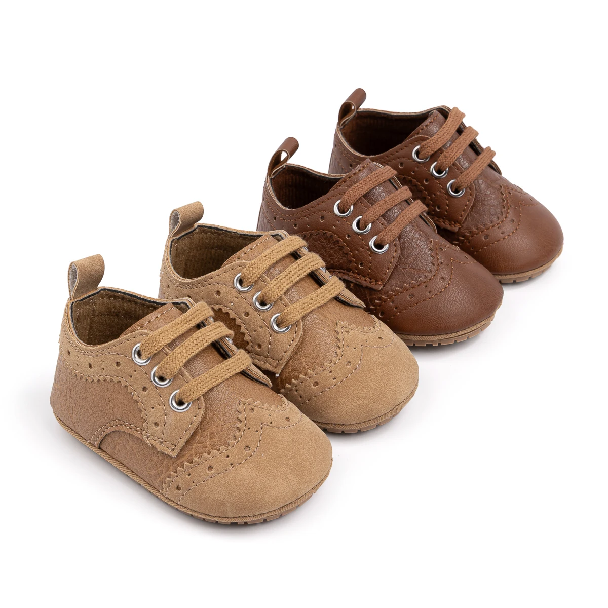 Baby Jungen Mädchen Schuhe Mode T-riemen Frühling Herbst Retro Leder Casual Wanderschuhe Gummi Weiche Anti-slip Sohle erste Wanderer Image