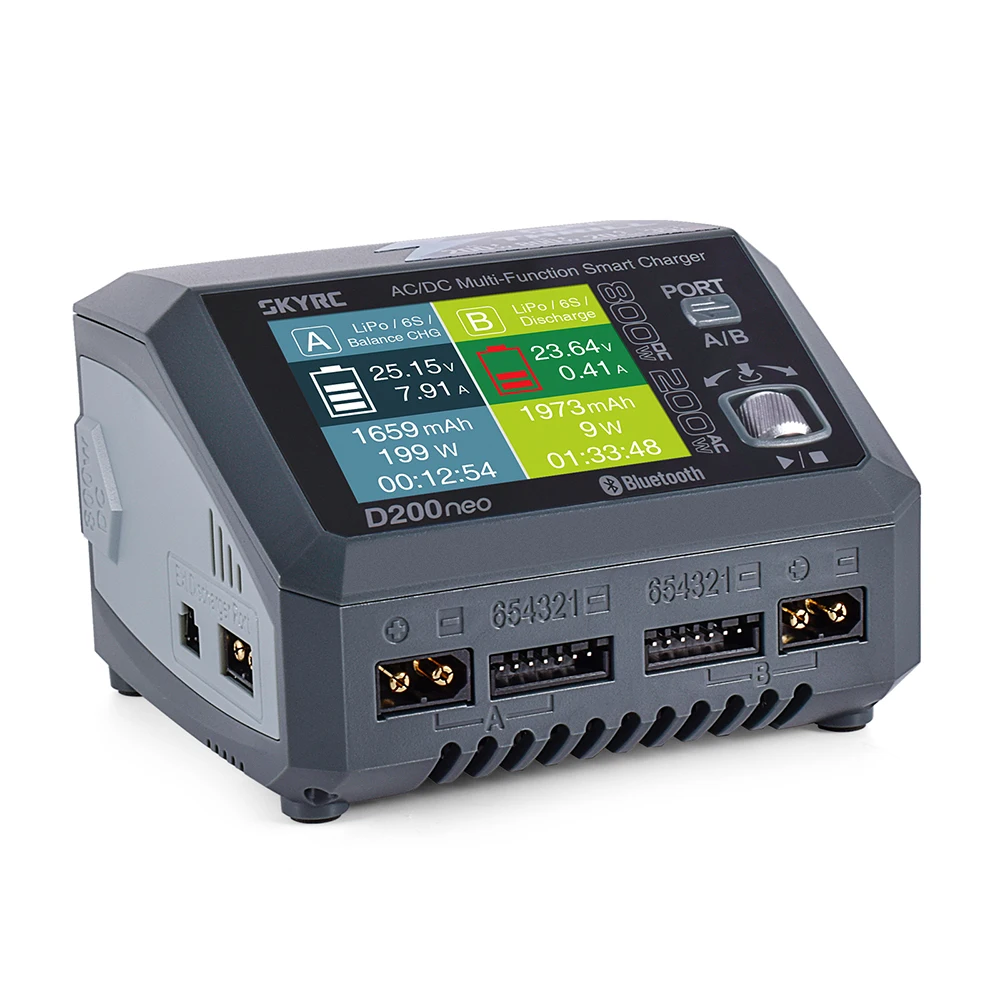SkyRC D200neo Smart Ladegerät BD350 Batterie Entlader Tester Analysator RC Modell Netzteil Image