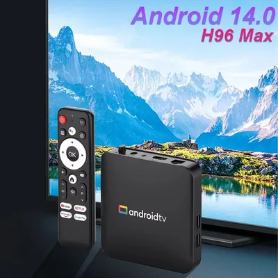 Set-Top-Box H96 MAX S905L3 Android 14.0 Smart TV Box mit Fernbedienung 4K Ultra HD 2G 8G Bluetooth 5.0 Mehrsprachig