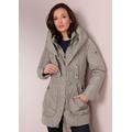 Daunenjacke CREATION L PREMIUM, Damen, Gr. 46, grau (taupe), 100% Polyester, Füllung:90% Daunen, 10% Federn, unifarben, Langarm, Jacken