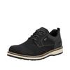 Schnürschuh RIEKER, Herren, Gr. 46, schwarz, Lederimitat, Textil, klassisch, Schuhe, Business Schnürer, Halbschuh, Casual Sneaker mit Innenreißverschluss