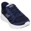 Slip-On Sneaker SKECHERS "GO WALK NOW-KHLOE", Damen, Gr. 39, blau (navy), Textil, sportlich, Schuhe, Freizeitschuh mit Fersenkissen und Slip-ins Technologie