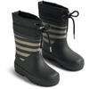 Gummistiefel WHEAT "Wheat Winter - Gummistiefel Rubber Boot Thermo Print", Damen, Gr. 22, Normalschaft, schwarz (schwarz stripe), 100% Natur-Gummi, Schuhe